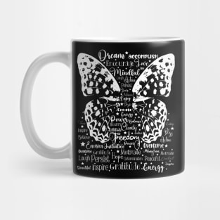 Inspirational Butterfly Fairy Wings Words Mug